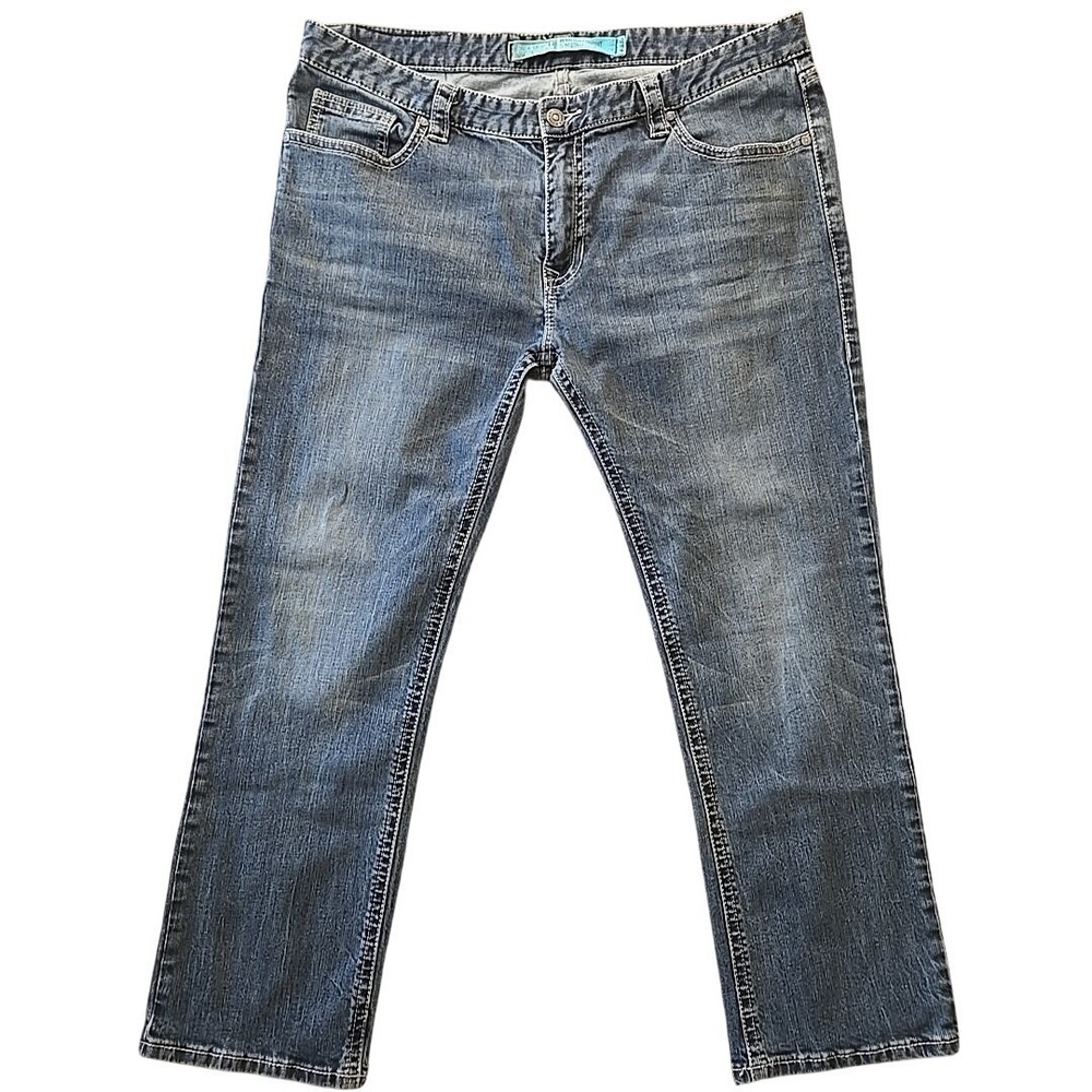 Rock & Roll Cowboy Mens 40X30 (40x29) Revolver Slim Straight Jeans Blue Western